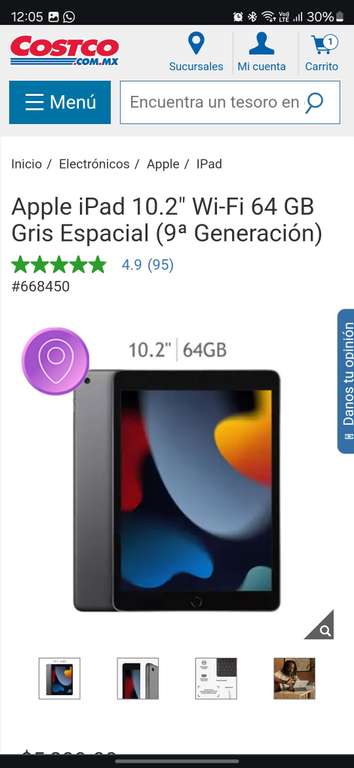 Costco: iPad 9 64GB