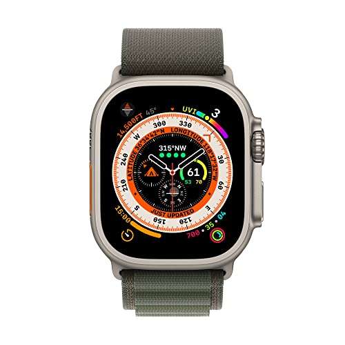 Amazon: Apple Watch Ultra (GPS+Cellular) Smartwatch con Caja de Titanio 49mm Robusta y Correa Alpine Verde (Mediana).