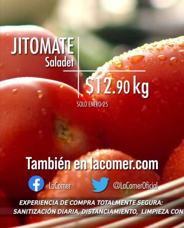 La Comer y Fresko: Miércoles de Plaza 25 Enero: Naranja $8.50 kg • Jitomate $12.90 kg • Papaya $19.90 kg • Aguacate $34.90 kg