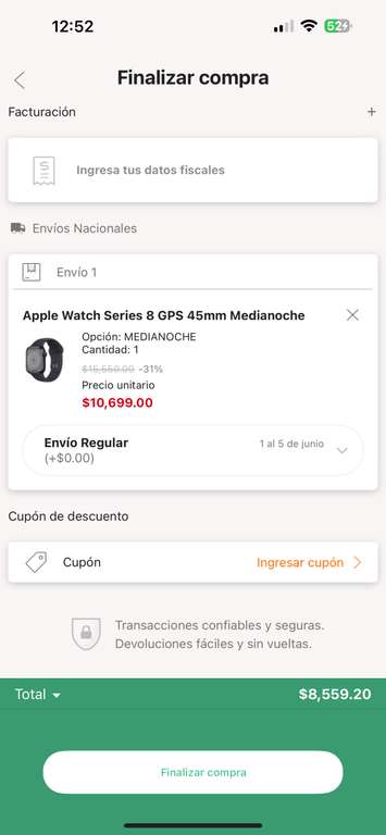 Linio: Apple watch series 8 GPS 45mm