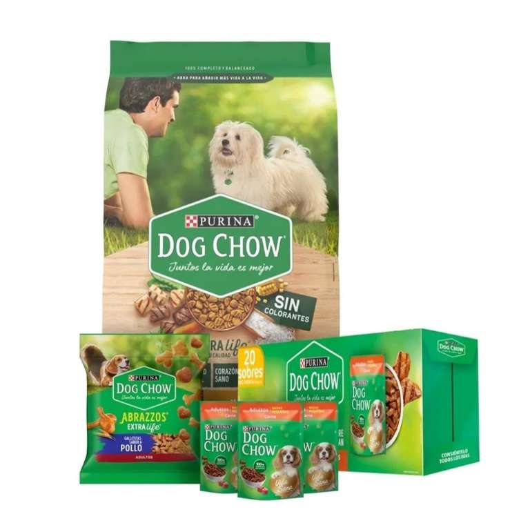 Walmart: Alimentos para perro purina dog chow bundle adultos minis y pequeños 10 kg
