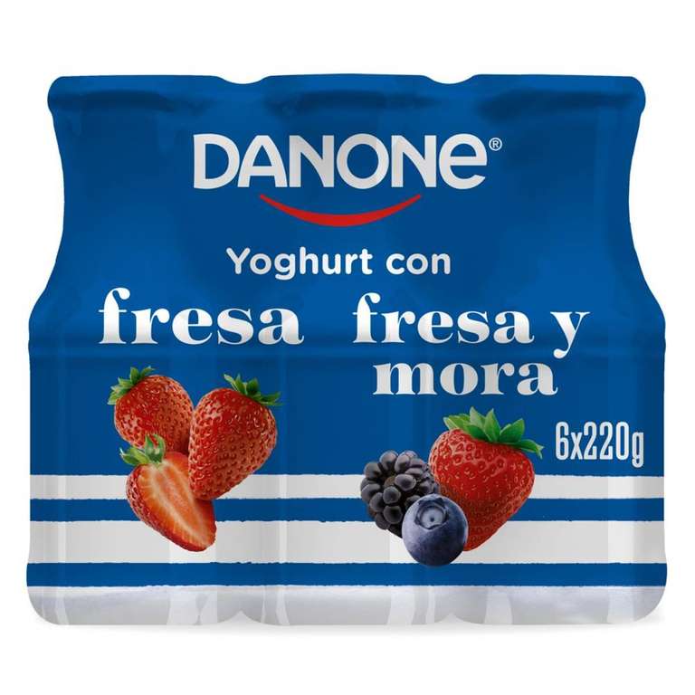 CHEDRAUI Yoghurt Danone Bebible Con Fresa Y Moras 6x220g