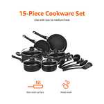 Amazon Basics: Juego de 15 utensilios de cocina antiadherentes
