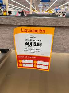 Walmart: Mesa de billar en liquidación Walmart cuitlahuac cdmx