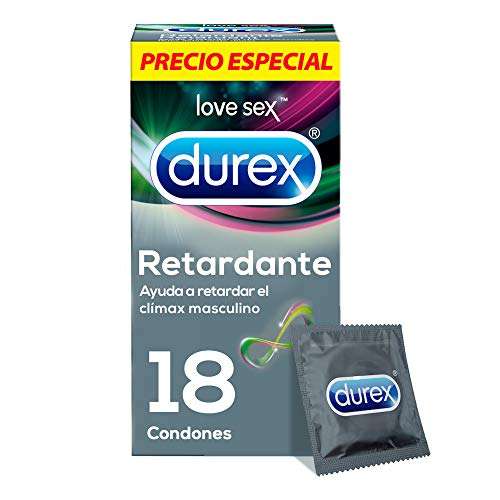 Amazon: Durex Retardante Condones con benzocaína caja con 18 piezas