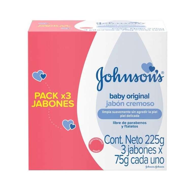 Amazon Jabón Cremoso JOHNSON’S Baby Original 3 Piezas 75 g- envío gratis prime