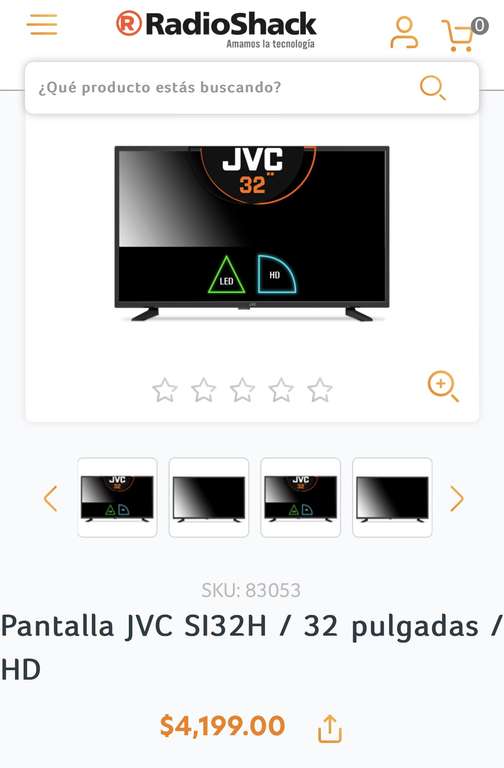 Bodega Aurrera: TV JVC LED HD 32 Pulgadas Básica SI32H (la misma que estaba de oferta en RadioShack)