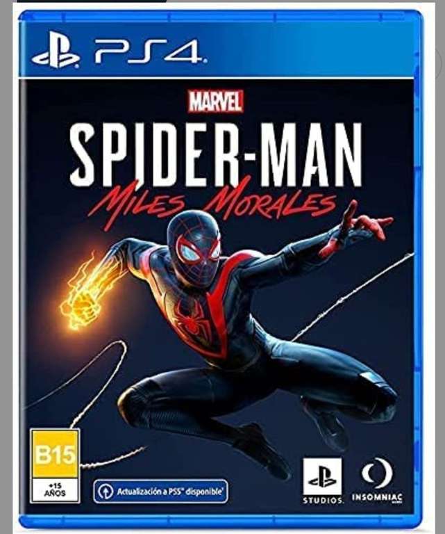 Amazon: Spiderman Miles Morales PS4 (Update PS5 gratis) con cupón