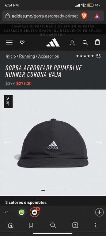 Adidas: Gorra runner