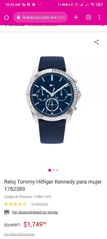 Liverpool: Bonito reloj Tommy para dama - promodescuentos.com