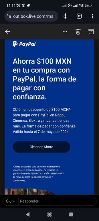 Paypal: Cupón de $100 para diferentes establecimientos | usuarios seleccionados