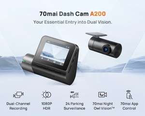 Aliexpress | 70mai Dash Cam A200+cámara trasera