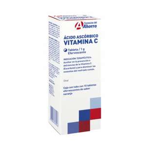 Farmacias del Ahorro: 5 paquetes de Ácido Ascórbico 1 g Oral 50 tabletas Efervescentes Marca del Ahorro