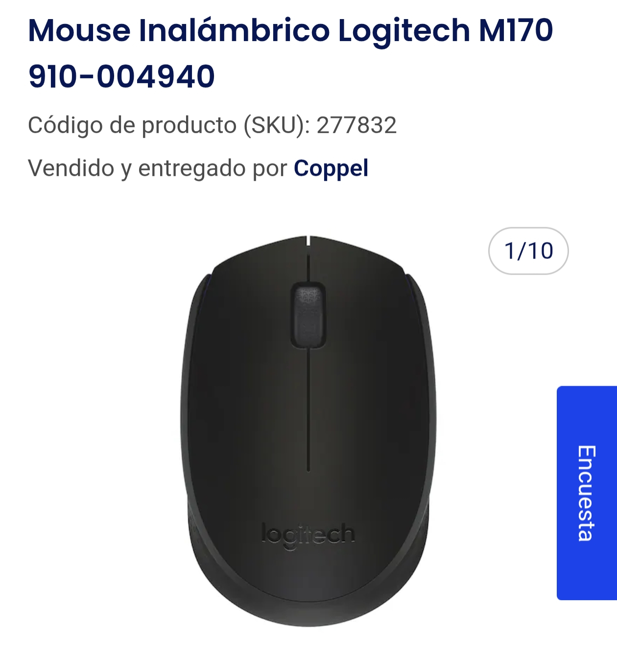 Coppel - Mouse Inalámbrico Logitech M170