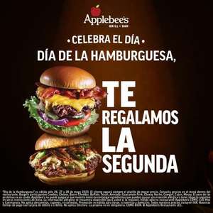 Applebee’s Día de la Hamburguesa: 2×1 en hamburguesas del 26 al 28 de mayo