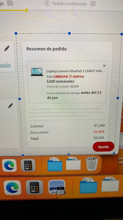 Elektra: Laptop Lenovo IdeaPad 3 15IAU7 Descuento Elektra PayPal + HSBC