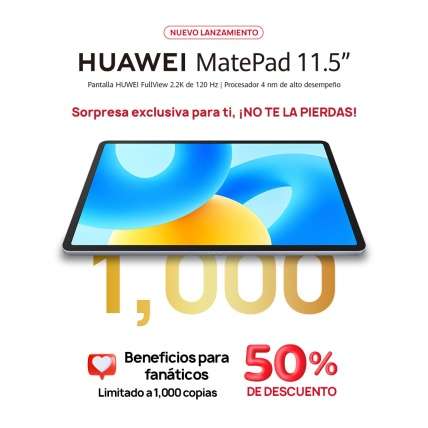 HUAWEI MatePad 11.5 (2023) | 8+128 | 120 Hz 2.2K | 50% descuento beneficio para fanáticos (limitado 1000 copias) + regalos