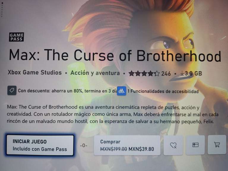 Xbox store: MAX THE CURSE OF BROTHERHOOD