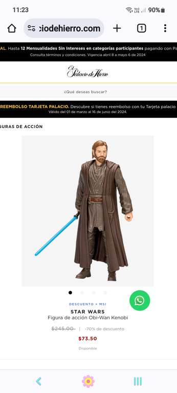 Palacio de Hierro: Figura de acción Obi-Wan Kenobi