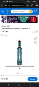 Walmart Súper: (Edomex) Tequila Maestro Dobel Diamante Ironhead 700 ml