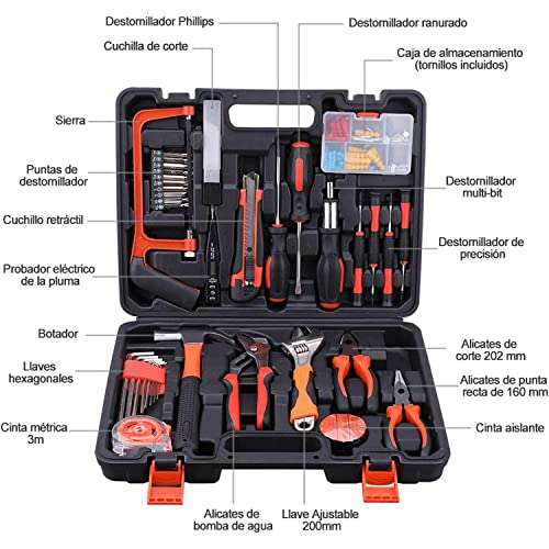 Amazon: Caja de herramientas 100 en 1,AVEDISANTE kit de herramientas