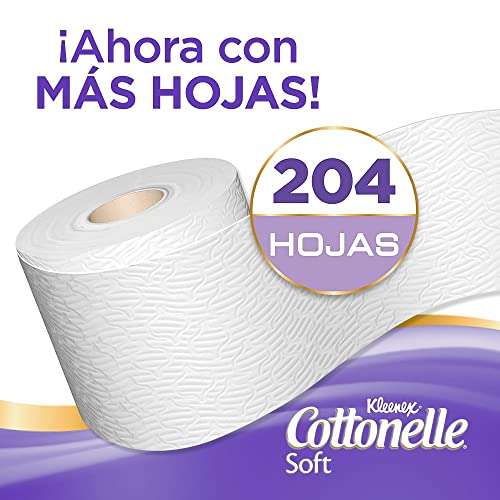 Amazon: Kleenex Cottonelle Soft XL, Papel Higiénico Extra Grande, 32 Rollos con 204 Hojas dobles