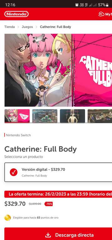 Catherine: Full Body | Nintendo Switch |México eshop