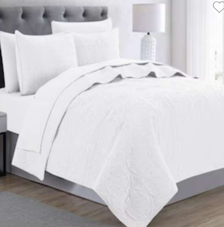 Sears: Sobrecama Garment Wash Mat/queen Home Nature White