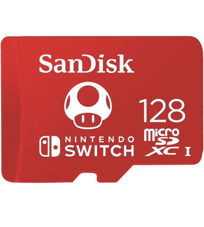 Amazon SanDisk 128GB microSDXC UHS-I card for Nintendo Switch - SDSQXBO-128G-AWCZA