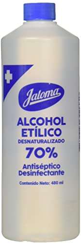 Amazon: Alcohol Etílico Desnaturalizado, Antiséptico, 480ml Marca Jaloma