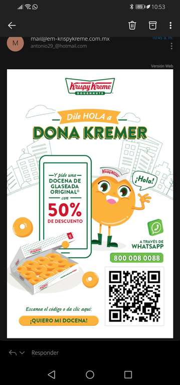 Krispy Kreme 50% Off docena de donas glaseadas