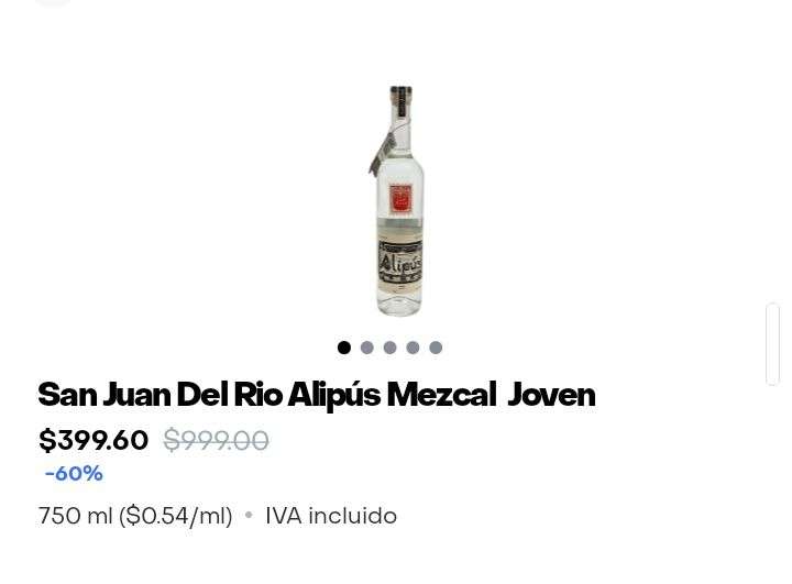 Chedraui: Mezcal Alipus San Juan Del Rio Joven 750ml