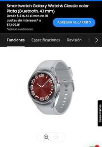 Samsung Store: Galaxy watch 6 (ver descripción)