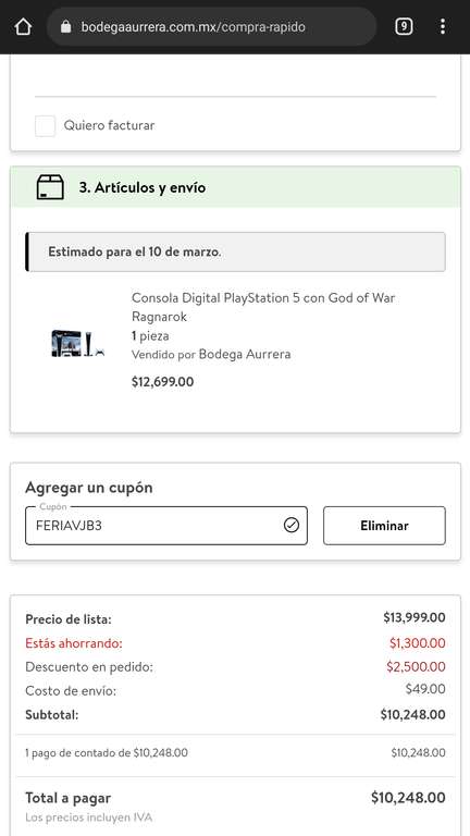 Bodega Aurrera: PlayStation 5 Digital + God of War Ragnarok