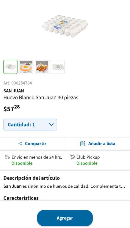 Sam's Club Saltillo - Huevo san Juan 30 piezas