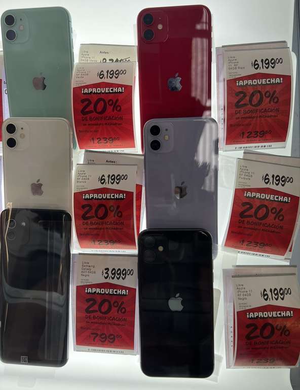 Chedraui iPhone 11 de 64 Gb reacondicionados en $6,199 +20% de bonificación en Monedero