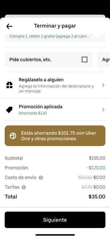 Uber eats 6 Tacos (4 de birria + 2 de tu elección) por $35 (Usuarios Uber One)