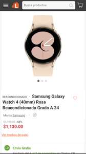 Linio: Samsung Galaxy Watch 4 (40mm) Rosa Reacondicionado Grado A 24 meses de garantía