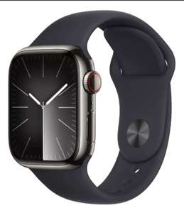 Mercado Libre: Apple Watch Series 9 GPS + Celular • Caja de acero inoxidable color grafito de 45 mm • Correa deportiva color medianoche