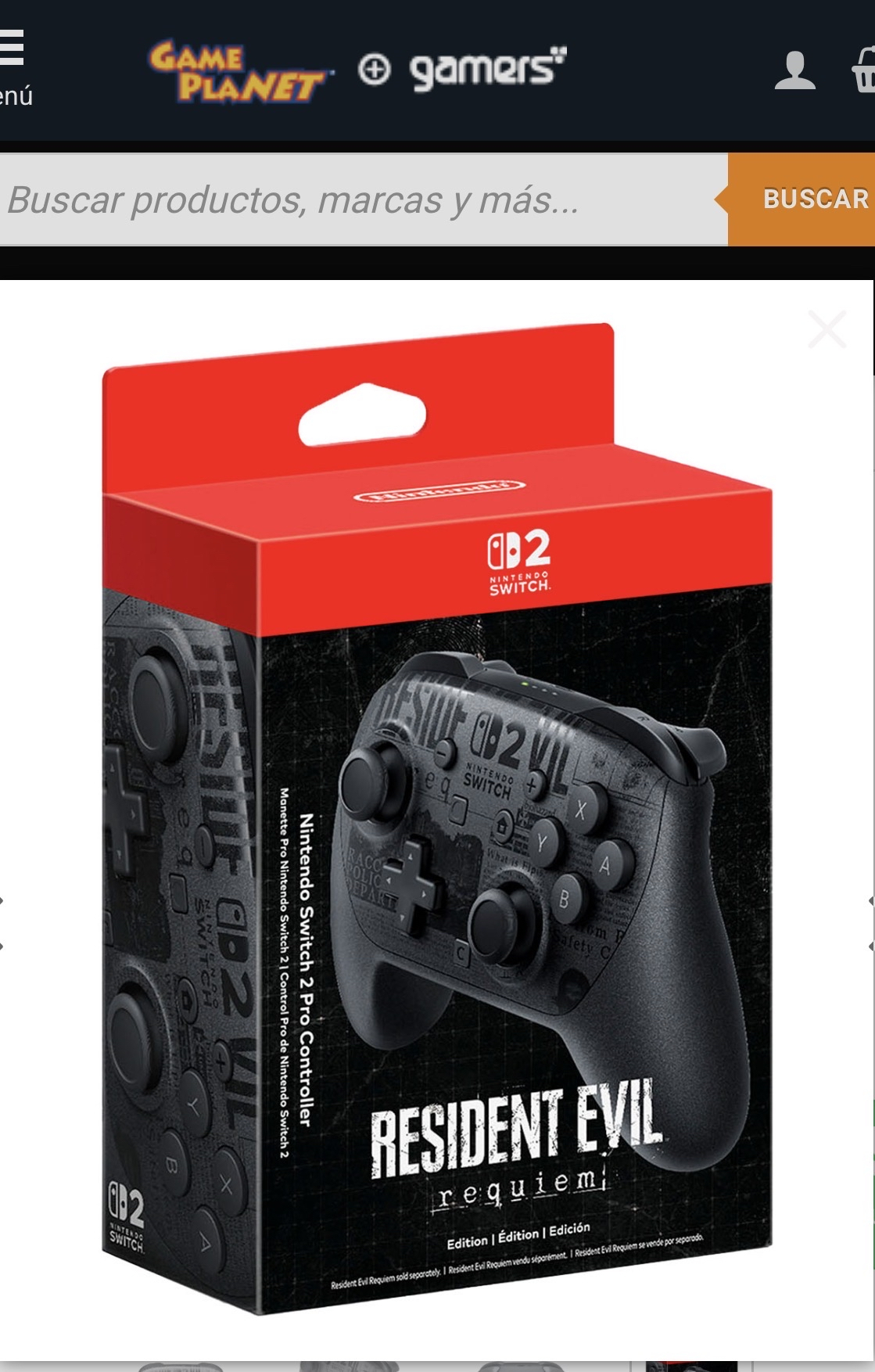 (TIENDA FÍSICA) Game Planet: (Happy Hour) CONTROL PRO NINTENDO SWITCH 2 INALAMBRICO EDICION LIMITADA RESIDENT EVIL REQUIEM