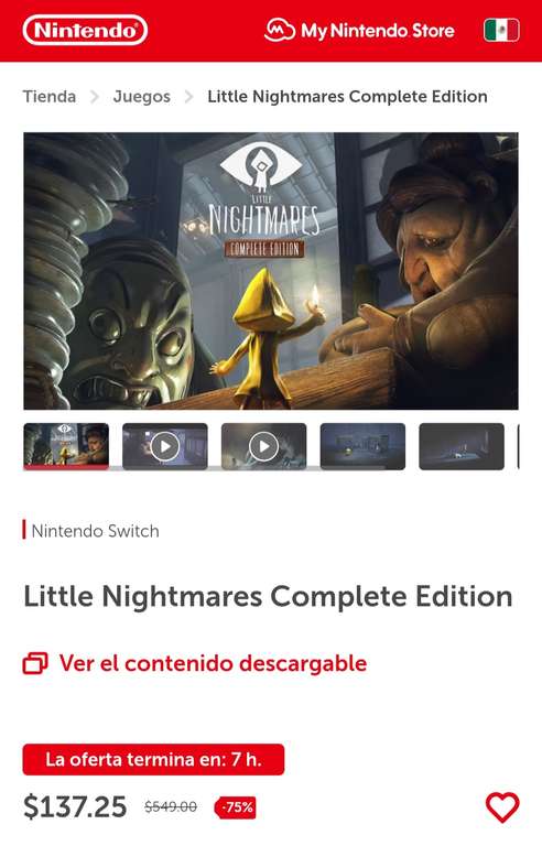 Nintendo eShop: Little Nightmares Complete Edition (México)