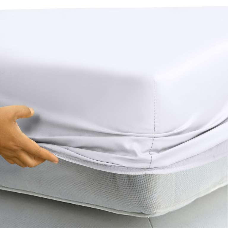 Amazon: Royale Linens - Juego de 6 sábanas bajeras completas, ultra suaves y transpirables, microfibra cepillada 1800