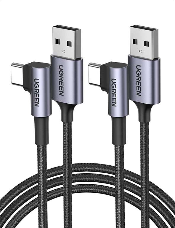 Amazon: UGREEN - 2 Cables USB Tipo C a C 100W 20V 5A, Cable Carga Rápida 2 mts