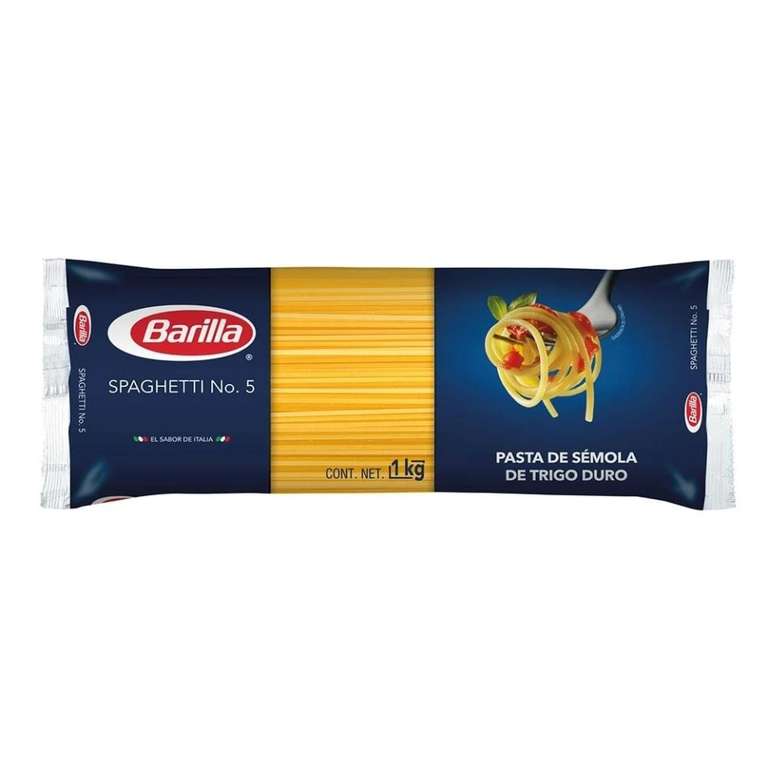 Bodega Aurrera: Pasta Barilla spaghetti No.5 1 kg