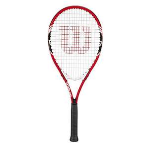 Wilson Federer - Raqueta de Tenis para Adulto, 11 cm, Rojo/Blanco, 4 3/8\ Opción Amazon