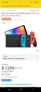 Mercado libre Nintendo switch oled/ neon