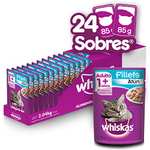 Amazon | Whiskas Alimento Húmedo para Gatos 24 Sobres Filete de atún ($8.50 C/U) | Oferta Prime