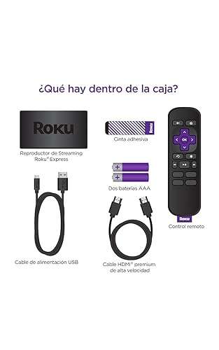 Amazon: Roku Express Dispositivo de Streaming HD/Compatible con Alexa, Siri y Google | con Garantía de 12 Meses en México