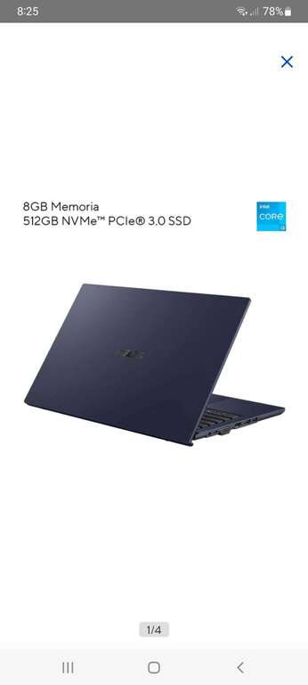 Walmart: Laptop ASUS B1500CEAE-BQ2041T Ci3 11th Gen NEGRO