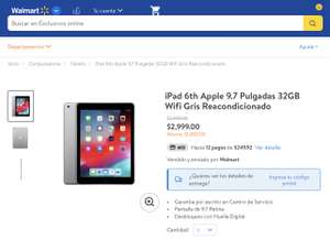 Walmart iPad 6th 32GB Reacondicionado